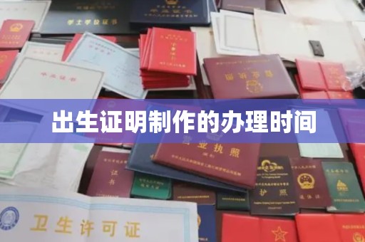 龙马潭出生证明制作的办理时间