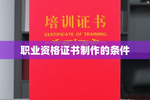 龙马潭职业资格证书制作的条件