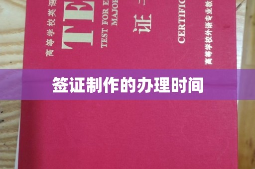 龙马潭签证制作的办理时间